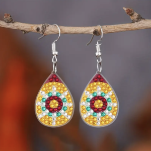 Boucle d'oreille painting diamond